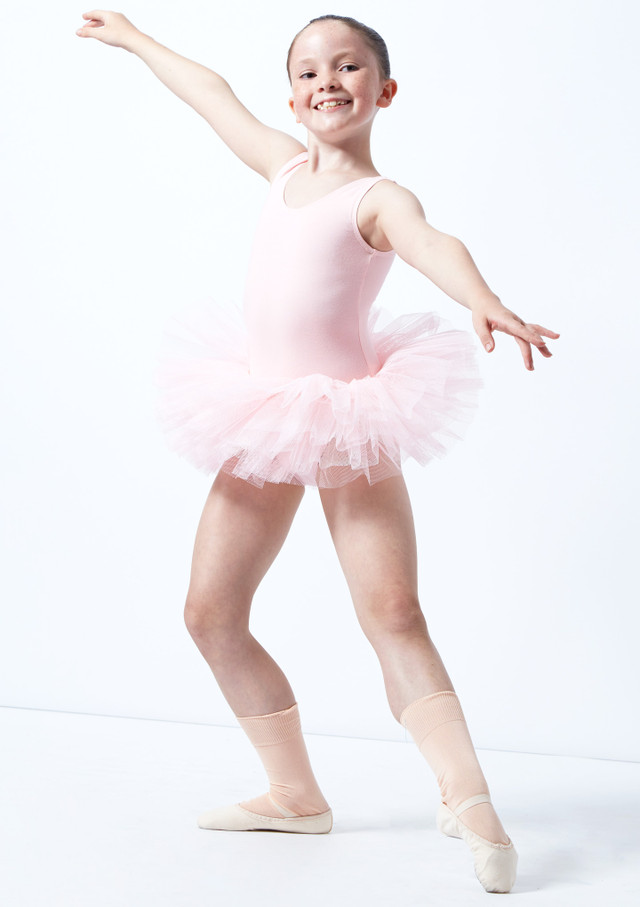 Leo's Dancewear Girls Bando Tutu Pink Front [Pink]