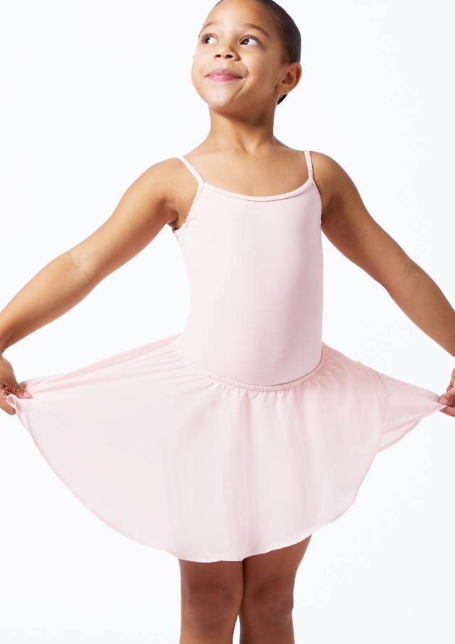 Bloch Pull-On Barre Ballet Dance Skirt Pink Front [Pink]
