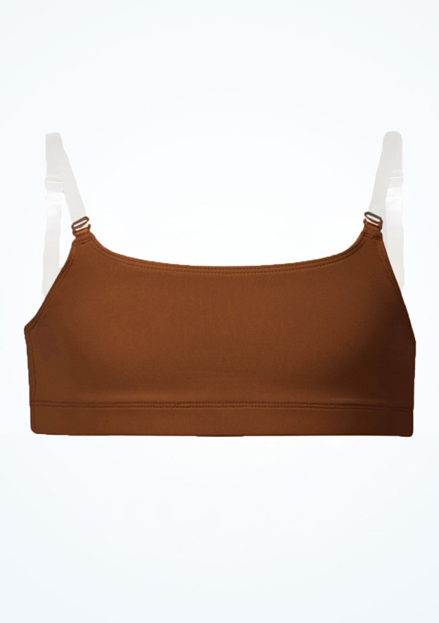 Bloch Girls Leia Crop Top Coffee Front [Brown]