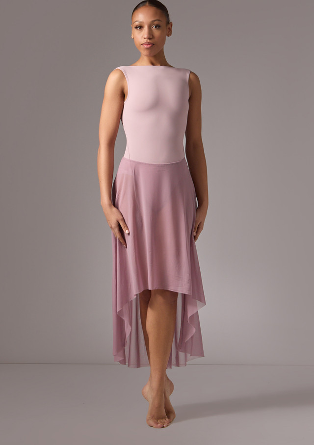 Move Dance Valerie High Low Skirt French Mauve Front [Pink]