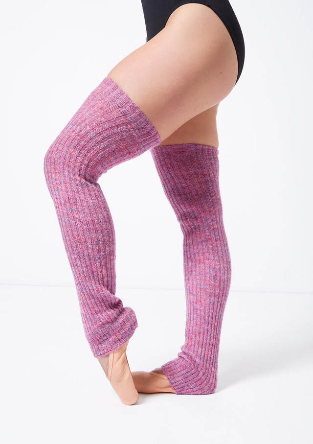 Space Dyed  Knit legwarmers Pink Side [Pink]